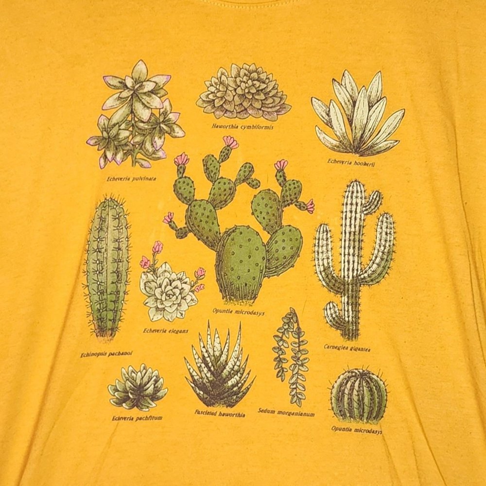 Yellow cactus graphic tee